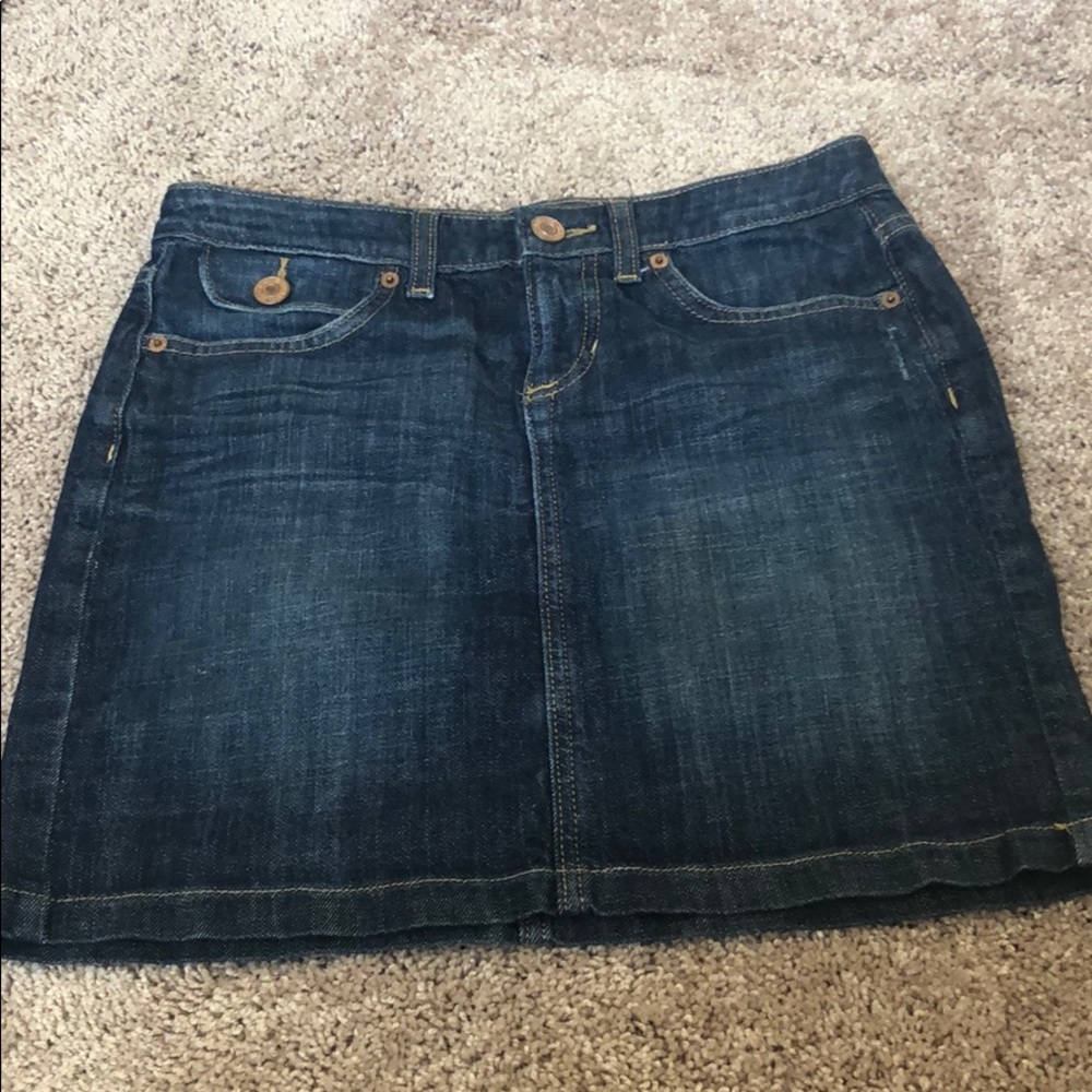 Dark denim jean skirt